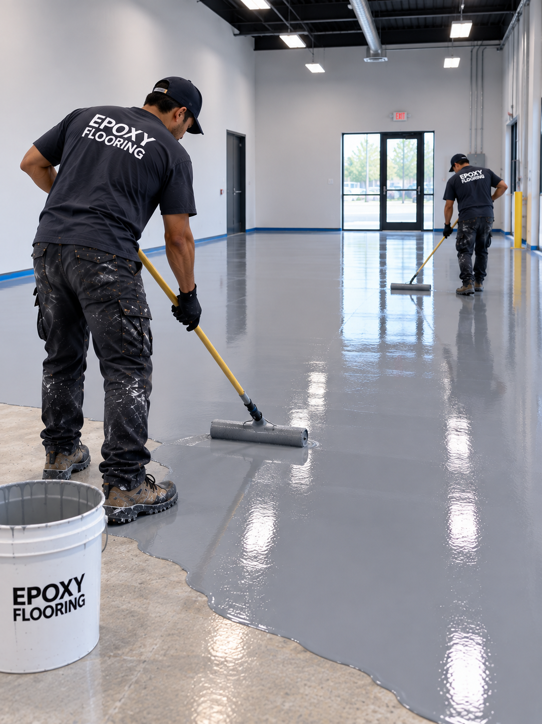 Solid-Color Epoxy Floors TX